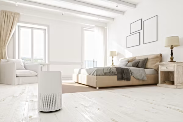Air purification system for reducing indoor wildfire smoke particles.