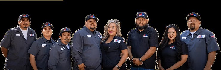 Group of Fresno Heating and Cooling employees in uniform